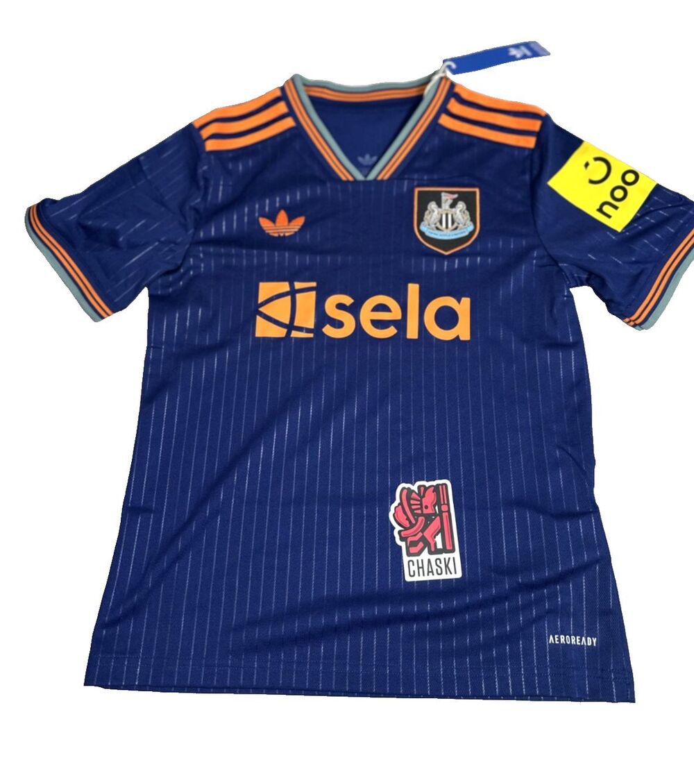 Adidas Newcastle United Jersey Blue 25/26 Third Home Soccer Kids Medium JJ2228